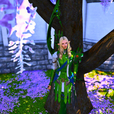 Leaning Against the Tree